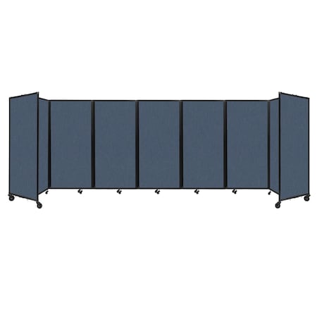 Versare Room Divider 360 Folding Portable Partition 19'6" x 6' Ocean Fabric 1172715